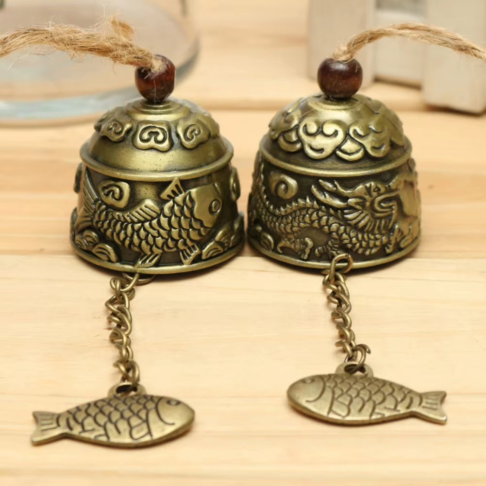 Fashionable 1Pc Dragon/Fish Feng Shui Bell Blessing Good Luck Fortune Hanging Wind Chime Decorative Pendant Decoration Crafts