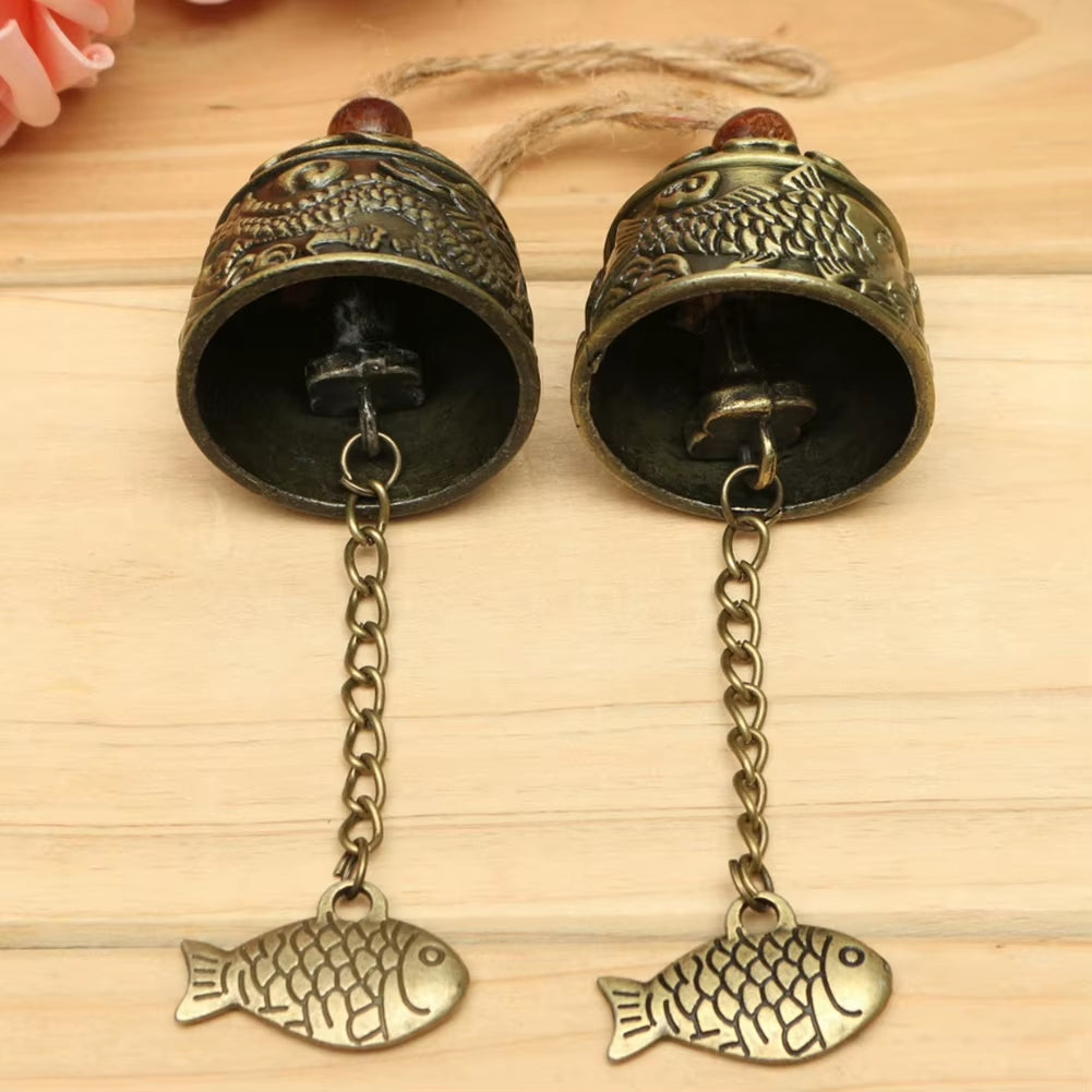 Fashionable 1Pc Dragon/Fish Feng Shui Bell Blessing Good Luck Fortune Hanging Wind Chime Decorative Pendant Decoration Crafts